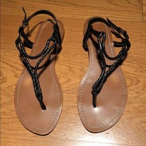 Ralph Lauren Black Flat Sandals